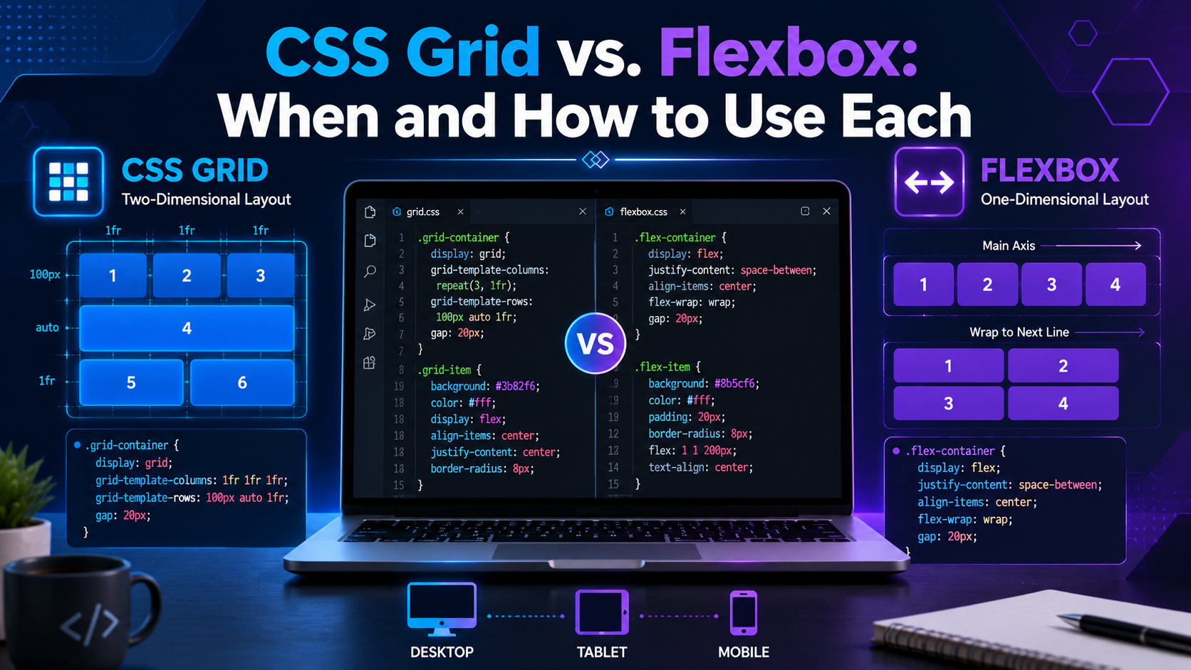 CSS Grid vs. Flexbox: When and How to Use Each